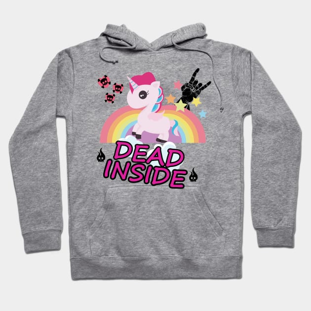 Morbid Humor T-Shirt | Funny Unicorn I'm Dead Inside Shirt Hoodie by TellingTales